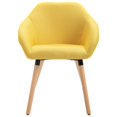 thumbnail image 2 of vidaXL Dining Chairs 4 pcs Yellow Fabric, 2 of 5