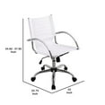 thumbnail image 5 of Saltoro Sherpi Leatherette Adjustable Office Chair with Metal Base, White, 5 of 5