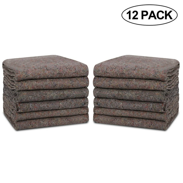 ZENY 12 Pack Moving Blanket 54 x 74" Packing Blankets Disposable Moves Moving Equipment