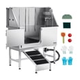 thumbnail image 1 of VEVOR 50 Inch Dog Grooming Bath Tub Stainless Steel w Ramp Water Filter Left, 1 of 9