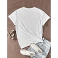 thumbnail image 4 of T-Shirt à Imprimé Géométrique d'Inspiration Vintage pour Femmes - Col Rond Décontracté, Manches Courtes, Polyester Respirant, Lavable en Machine - Parfait pour l'Été, 4 of 7