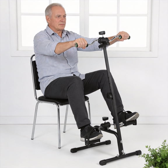 Shgeyfdj Elderly Home Pedal Exercise Bike 220 Lbs Weight Capacity Indoor Cycling Bike Portable Adjustable Fitness Equipment for Seniors