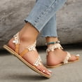thumbnail image 2 of Sandales à Lacets pour Femmes Adultes, Sandales pour Femmes, Chaussures pour Femmes, Sandales Plates Mode, Sandales Florales à Enfiler, Sandales de Mariée, Sandales Boho de Plage, Sandale pour Femme (Violet, 8), 2 of 7