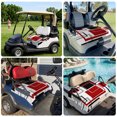 thumbnail image 6 of Golf Cart Seat Covers for 2 Seater,Red Black Geometric Microfiber Cart Seat Towel Blanket,Contemporary Gray Abstract Stripes Absorbent Breathable NonSlip Bench Seats Protector for Golf Course 51"x31", 6 of 9