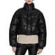thumbnail image 2 of Parkas de manga larga para mujer, modernas e invernales, con cuello alto, cortas y cálidas, de algodón., 2 of 7