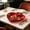 Red, variant on Bomd Heart Shaped Divided Plastic Snack Plate, 8.46X8.27X1.38In 2-Compartment Tray, Serving Tray With Sauce Holder, for Dumplings, Fruits, Snacks In Daily Household Use,Red