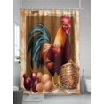 thumbnail image 5 of Shower Curtains Watercolor Rooster Egg Bath Curtain Onion Farmhouse Waterproof Bathroom Shower Curtain Set with Hooks Decoration 72 x 84 Inches, 5 of 7