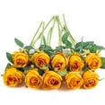 thumbnail image 2 of Namzi 10pcs Artificial Rose Flowers Long Stem Fake Silk Roses for DIY Wedding Bouquet Home Decor (Orange), 2 of 3