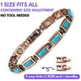 thumbnail image 3 of Copper Bracelet for Womens, 7.''-8.27'', Turquoise Bracelet, Elegant Jewelry Gift (Width：0.27‘’), 3 of 11