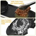 thumbnail image 6 of 2 in 1 Electric Hot Pot with BBQ Grill 2200W Smokeless Non Stick 5 Gears Temperature Control 3.7QT For 2-10 People, 6 of 14