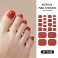 thumbnail image 5 of Buy 2 Get 1 Free - Solid Pink Toe Nail Stickers, Full Wrap Glossy Nail Polish Strips, Waterproof Self-Adhesive Toenail Decals for Women & Girls, Salon Quality Classic Pedicure Nail Art, 5 of 10