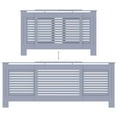 thumbnail image 4 of vidaXL Radiator Cover with Top Shelf, Hide Cluttered Pipes, MDF, 55.5-80.7''x7.5''x32.1'', Gray, 4 of 6