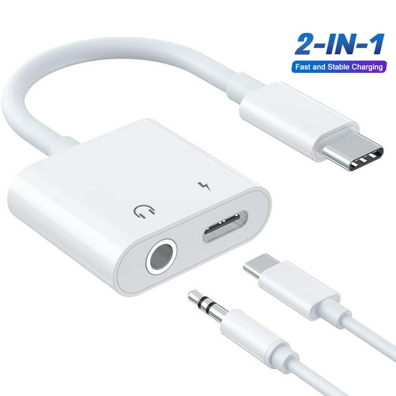 USB C to 3.5mm Headphone Adapter with USB C PD 3.0 Charging Port, Compatible for Samsung S21/S20 /S20 Ultra/S20/Note10 /Note10, Pixel 4 3 2 XL, iPad Pro 2020/2018, OnePlus and More