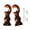 Red brown, variant on Heavy Duty Wooden Curtain Rod Holders Neutral Wood Color Curtain Holders Pair Round Base Designs Brackets for 28mm Rod