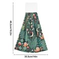 thumbnail image 6 of Yayeee Kitchen Hanging Hand Towels Set of 2 with Loop Bathroom Absorbent Tie Towel, Green Vibrant Forest Pattern, 6 of 7