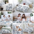 thumbnail image 6 of Blue Fruit Bedding 3 Piece Duvet Cover Set Queen Size, Vintage Plant Nature Botanical Flower Floral Soft Microfiber Comforter Cover with Zipper Closure & Pillowcases, FadeResistant Quilt Cover, 6 of 9