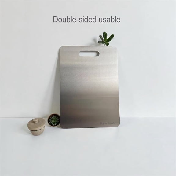 Generic 304 Stainless Steel Cutting Board, 15 x 11 in. Metal Chopping Board for Kitchen, Silver