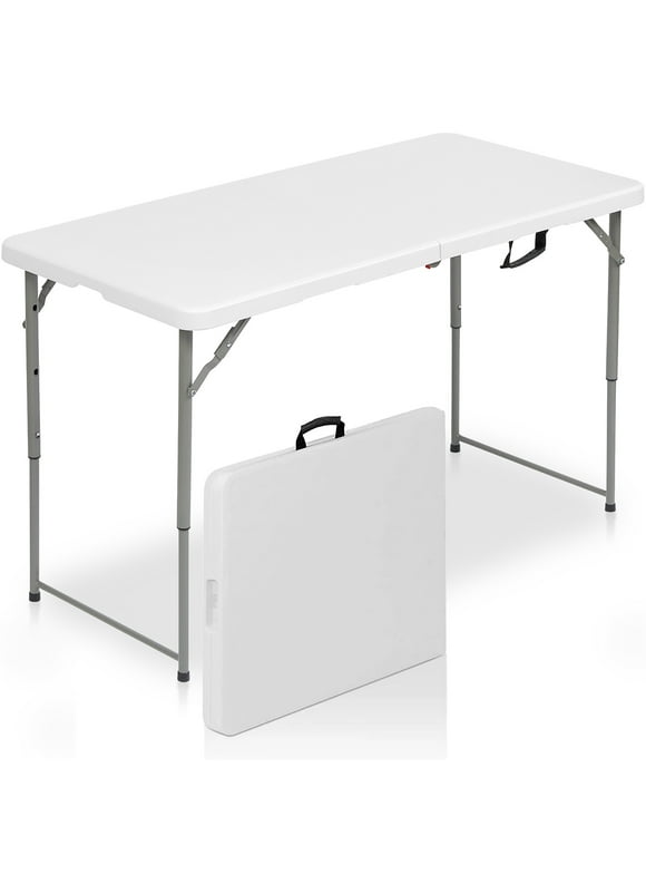 YouYeap 4 Foot Folding Table White