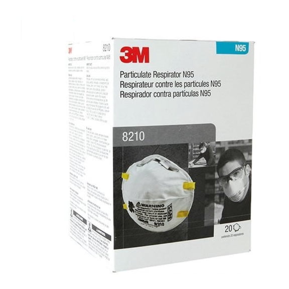 Respirador Industrial 3M 8210 sin Válvula Paq. 20 piezas