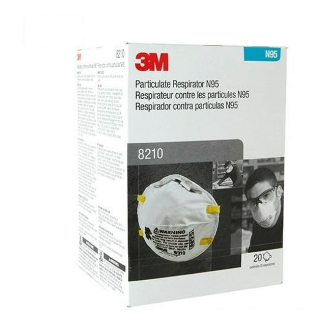 Respirador Industrial 3M 8210 sin Válvula Paq. 20 piezas