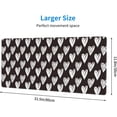 thumbnail image 3 of Black and White Heart-Large Mouse Pad Gaming Mousepad XL 31.5x11.8 in Desk Pad Large Non-Slip Rubber Base Desk Mats on Top of Desks Mouse Pads for Wireless Mouse Computer Desks Accessories, 3 of 6