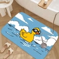 thumbnail image 3 of 1pc Yellow rubber duck Absorbent Non-Slip Bathroom Thickened Flannel Rug Decor,Soft,Quick Drying,Suitable For Indoor/outdoor Use,Bathrooms,Bedrooms,Kitchens,Terrace,Laundry Rooms,16"x24", 3 of 9