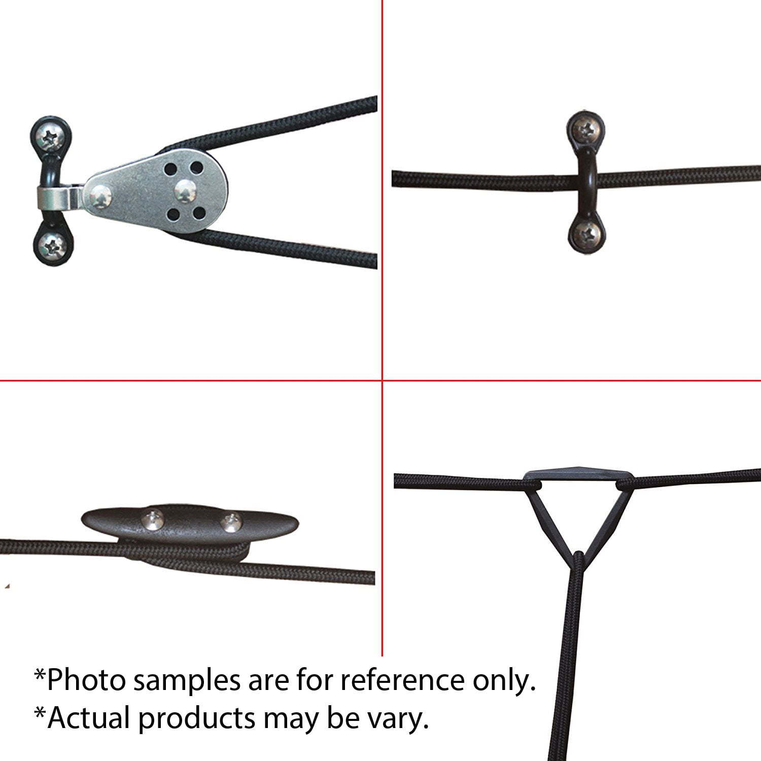 Pactrade Marine Kayak Canoe Boat Anchor Trolley Kit SS 316 Hardware with Rope