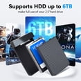 thumbnail image 4 of Atzeste 2.5" Hard Drive Enclosure USB 3.1 to SATA III Adapter, 5Gbps External SSD HDD Enclosure for 2.5 Inch SATA SSD & HDD 7mm/9.5mm, with UASP Compatible with Windows, Mac, Linux, 4 of 7