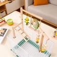 thumbnail image 7 of Bird Playground Top Cage Play Stand for Parrots, Hanging Chewing Toys with Wooden Perches Ladder, Gym Playpen for Conure Parakeets Budgie Cockatiels Lovebirds Cage Accessories 12.6Inch, 7 of 7
