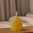 TWCTUWEN Pinecone Flameless Candle Wax Material Construction Remote Control Included Battery