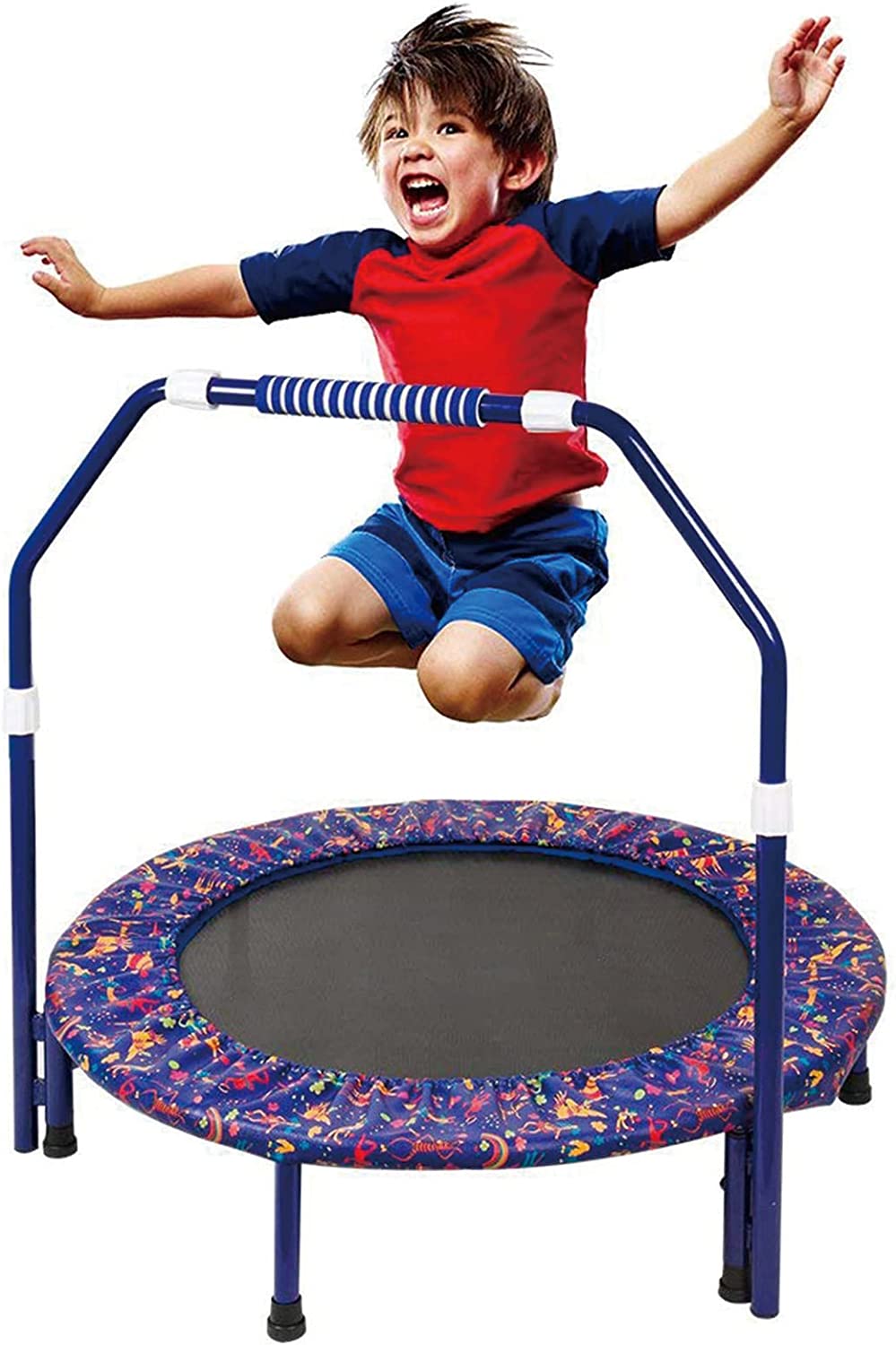 Nukied Kids Trampoline with Foldable Bungee Rebounder Adjustable