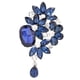 thumbnail image 2 of Broches, Broches Portátiles De Flores De Cristal De Imitación Azul De 2,5 Pulgadas Para Mujeres Para Uso Diario Para Fiestas De Vacaciones ANGGREK FC1511, 2 of 8
