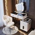 thumbnail image 1 of Modern Intelligent Dressing Tables Wireless Charging Advanced Glass Makeup Table Bedroom Audio Modern Nightstand Smart Furniture My Lux Decor Round, 1 of 23