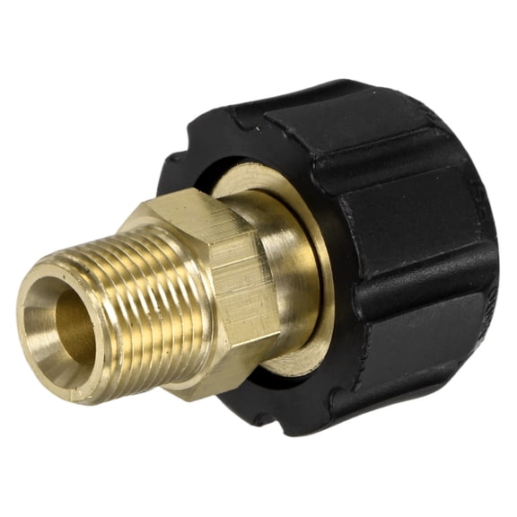 Uxcell 1-Pack Pressure Washer Fittings, M22 14mm Female to 3/8 Inch Male Thread Hose Adapter for Pressure Washer Gun/Hose