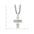 thumbnail image 3 of Collier Pendentif Croix pour Homme en Acier Inoxydable avec Chaîne (24 Pouces), 3 of 4