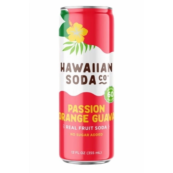 Hawaiian Soda Passion Orange Guava, 12 fl oz
