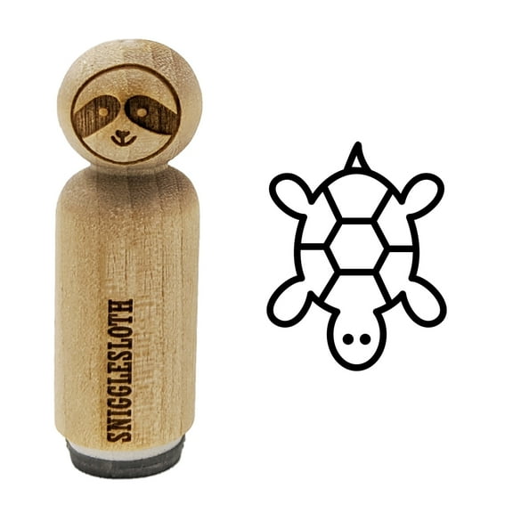 Turtle Top View Rubber Stamp for Scrapbooking Crafting Stamping - Mini 1/2 Inch