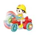 thumbnail image 2 of Novedad, Eléctrico para Niños, Juguetes Electrónicos para Niños, Divertida Motocicleta de Dibujos Animados Giratoria de 360 Grados para Niños Rojo, 2 of 8