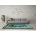 thumbnail image 3 of Ahgly Company Indoor Round Persian Light Blue Traditional Area Rugs, 5' Round, 3 of 4