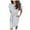 Gray, variant on Summer Tshirt Dresses For Women 2023 Casual Plus Size Midi Dresses Striped Printing Short Sleeve T-Shirt Dress Crewneck Work Tie Waist With Pockets