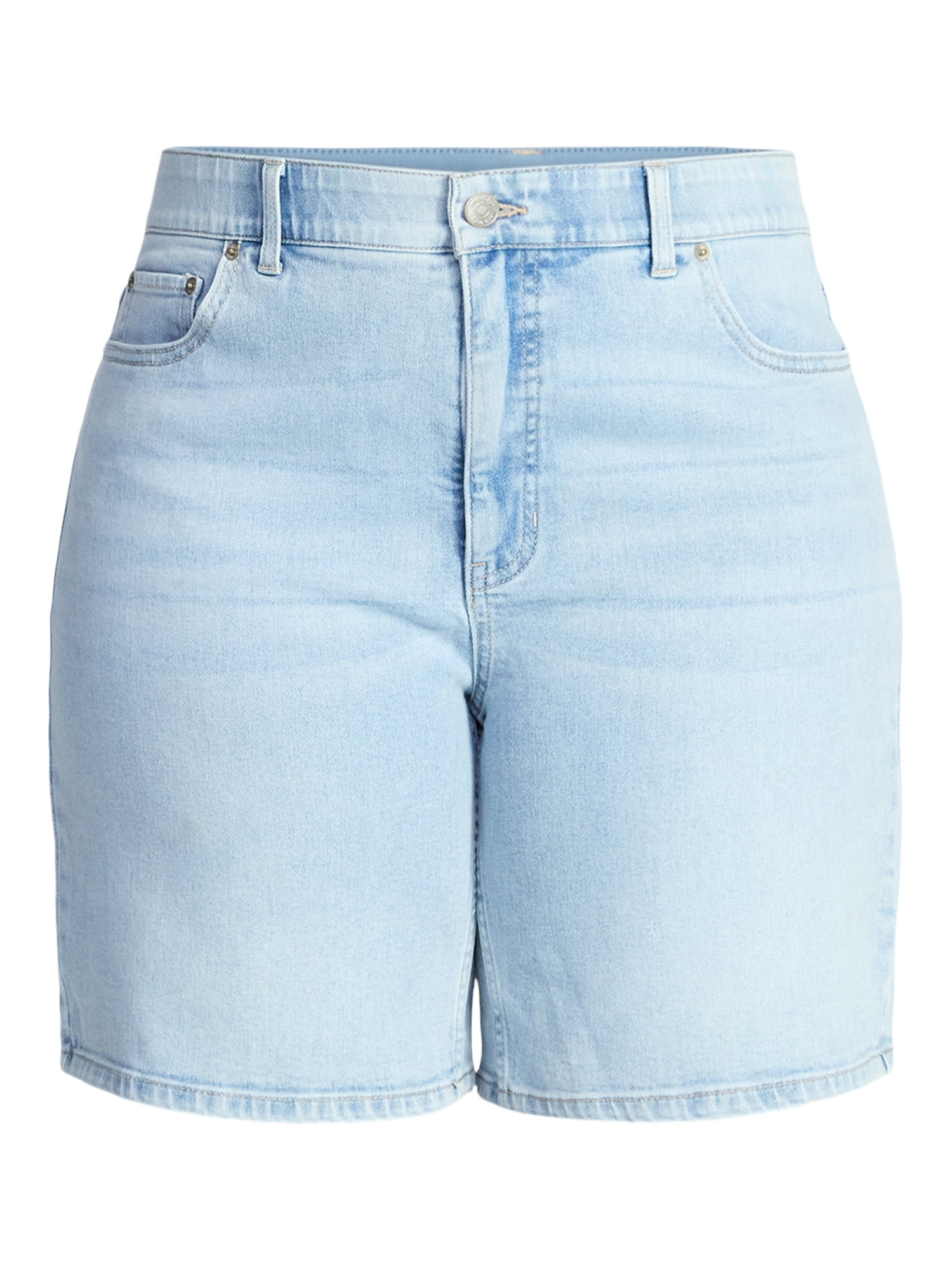Terra & Sky Women's Plus Size Bermuda Shorts, 9" Inseam, Sizes 16W-26W