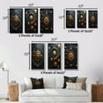 thumbnail image 4 of Designart "Gold and Blue Ancient Compass Geometry VI" Modern Geometric Wall Art Set Of 3 - Gold Abstract Gallery Wall Set For Home Decor, 4 of 7
