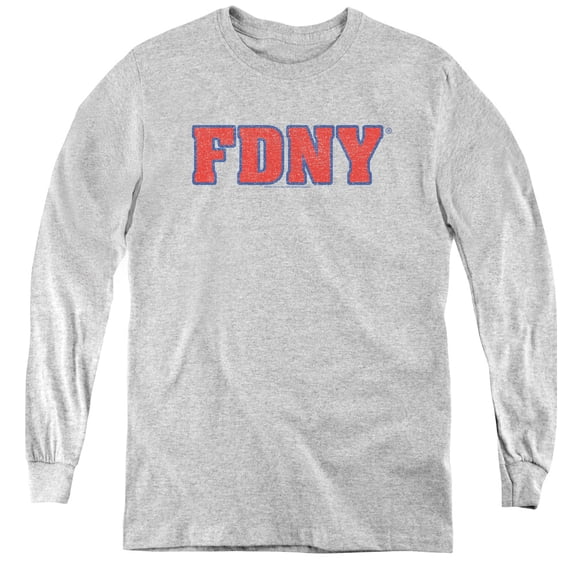 New York City - Fdny - Youth Long Sleeve Shirt - Large