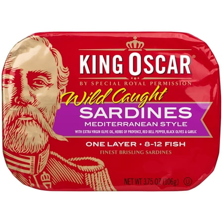 Mirror Sardine - (3 Pack) King Oscar One Layer Mediterranean Style Sardines, 3.75 oz