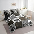 thumbnail image 2 of Erosebridal Happy Camping King Comforter Set 7 Piece,Rv Camper Bed In A Bag Adults Men,Camper Decor Bedding For Travel Trailers Bunk,Rustic Farmhouse Buffalo Plaid Bed Set Brown Grey, 2 of 5