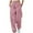 Pink-2, variant on Aofany Women Solid Color Loose Fit Soft Jogger Pants Sweatpants Comfy Stretchy Drawstring Pants