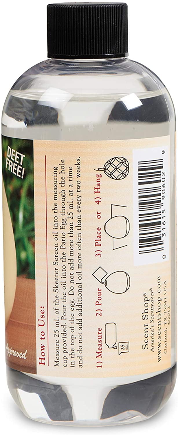 Buy Scent Shop 90602 Skeeter Screen Patio Egg Mosquito Deterrent Refill Oil, 8 Ounces, 1 Online