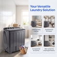 thumbnail image 5 of Dawmilon Portable Washing Machine, 30LBS Twin Tub Washer with Drain Pump, Semi Automatic Washer and Spinner Combo for Apartments, Dorms, RVs & Camping, 5 of 7