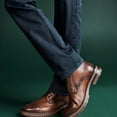 thumbnail image 5 of Johnston & Murphy Men's Cody Leather Wingtip Boots (Black Full Grain/Shearling, 9), 5 of 6