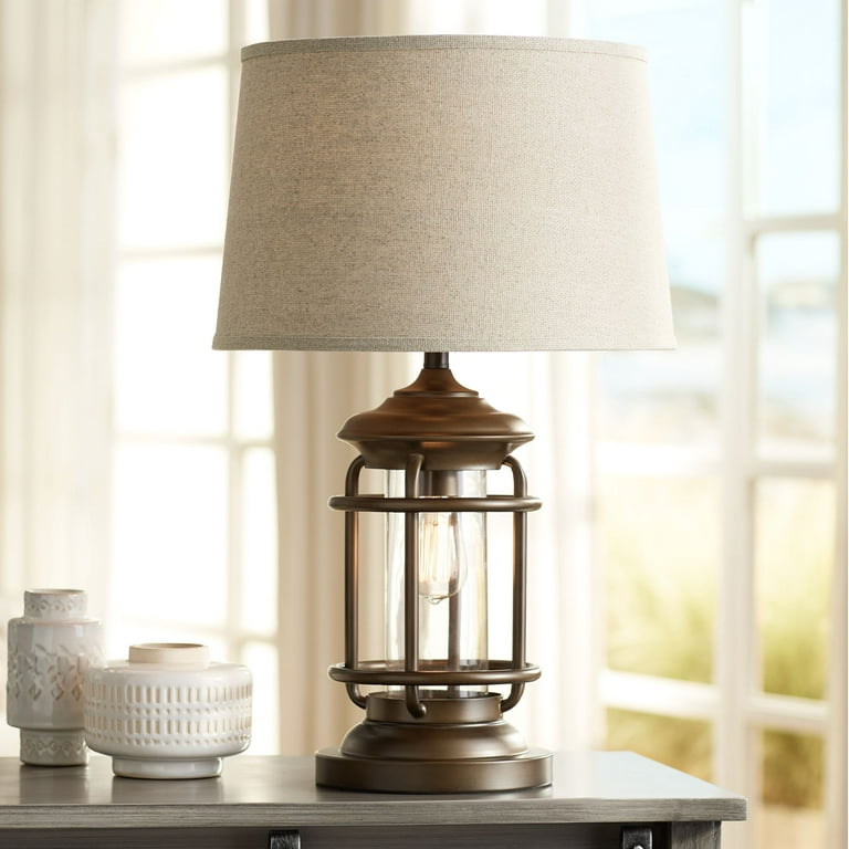 Industrial lantern table lamp sales